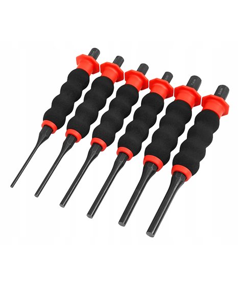 Wybijaki z rękojeścią 3-8 mm, 6 szt. verke