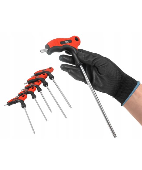 Zestaw wkrętaków z uchwytem t torx 9 szt verke