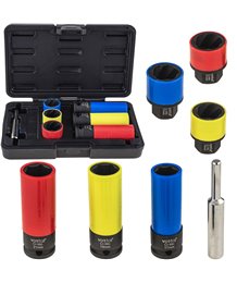Zestaw nasadek udarowych felg alu 19-21 mm obrobionych śrub 19-21 mm CR-MO 1/2