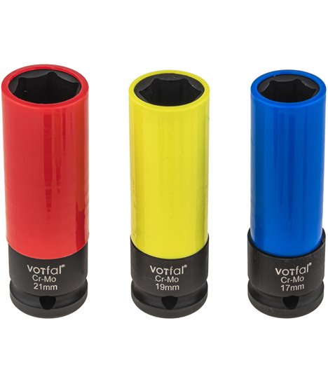 Zestaw nasadek udarowych felg alu 19-21 mm obrobionych śrub 19-21 mm CR-MO 1/2