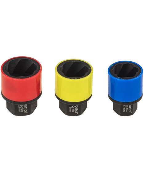 Zestaw nasadek udarowych felg alu 19-21 mm obrobionych śrub 19-21 mm CR-MO 1/2