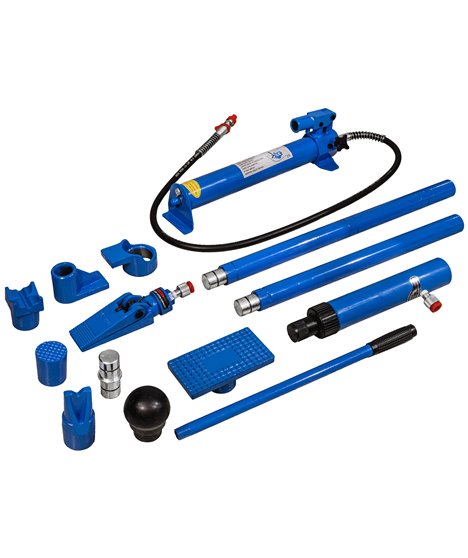 Rozpierak hydrauliczny siłownik blacharski 10t akcesoria adaptery walizka