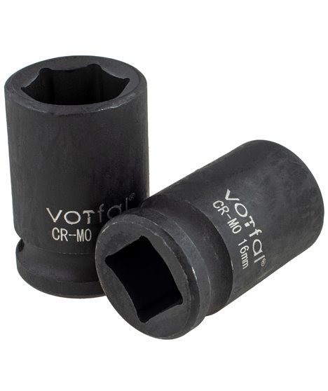 Nasadki udarowe krótkie zestaw 13 szt. 1/2" 10-24 mm