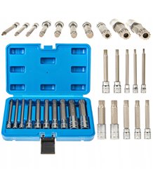 Zestaw nasadek spline 1/4 3/8 1/2 M4-M18 XZN 10 szt.