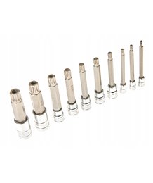 Zestaw nasadek spline 1/4 3/8 1/2 M4-M18 XZN 10 szt.