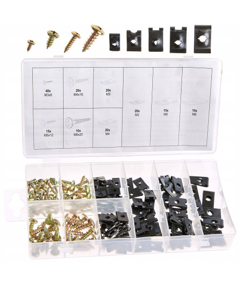 Wkręty i podkładki do karoserii mix 170 szt.