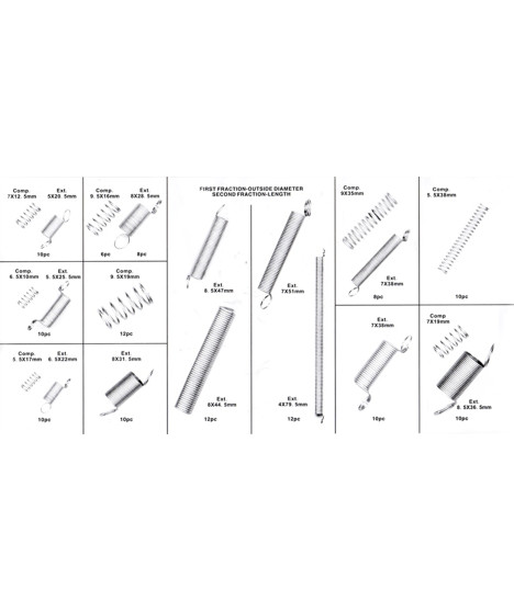 Zestaw sprężynek mix 200 szt.