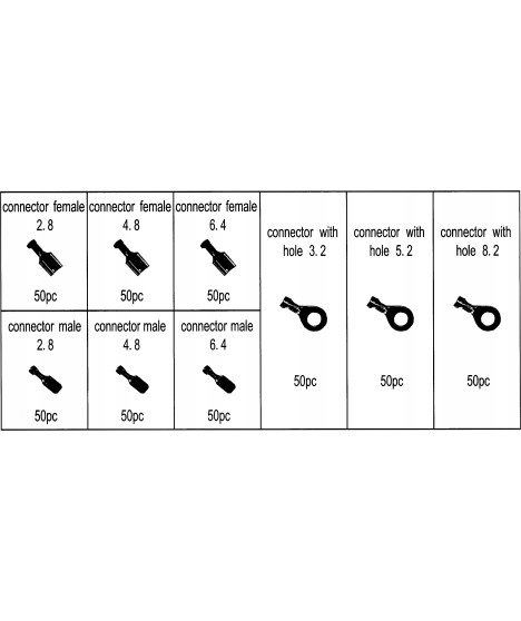Zestaw konektorów samochodowych kablowych 450 szt.