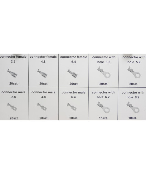 Zestaw konektorów samochodowych kablowych 185 EL.