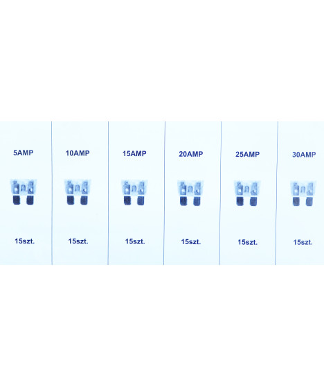 Zestaw bezpieczniki samochodowe 92 EL. + próbnik