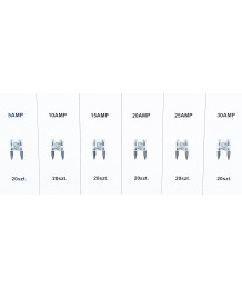 Zestaw bezpieczniki samochodowe 5A-30A 120 EL. + chwytak