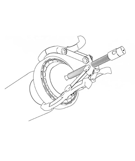 Zestaw ściągaczy do łożysk ściągacz 3 ramienny 3 EL.