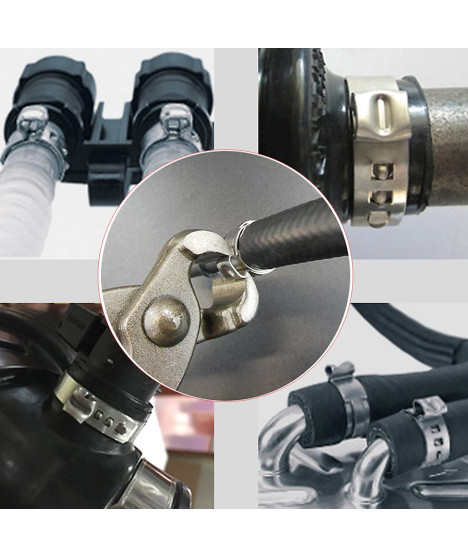 Metalowe opaski zaciskowe obejmy cybanty zestaw