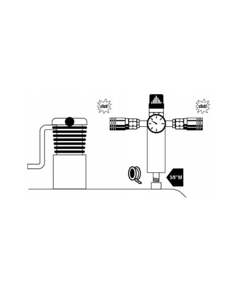 Reduktor odwadniacz osuszacz do kompresora filtr 3/8"