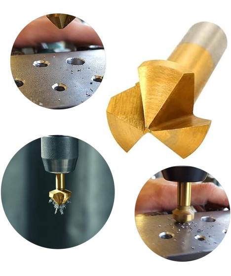 Zestaw frez stożkowy pogłębiacz fazownik 90 stopni 6 szt.