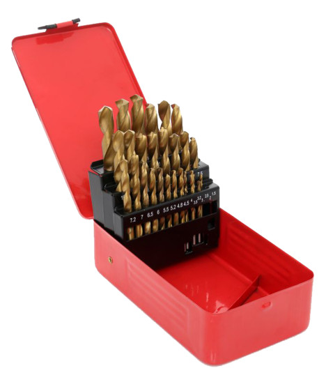 Wiertła tytanowe do metalu zestaw wierteł 29 szt.