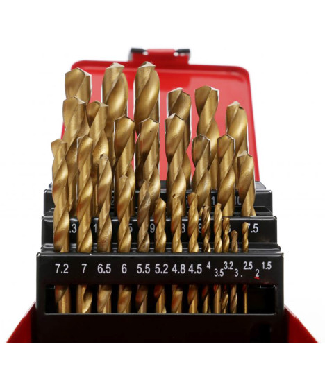 Wiertła tytanowe do metalu zestaw wierteł 29 szt.