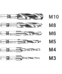 Wiertła gwintujące HSS m3 - m10 gwintowniki 6 szt.
