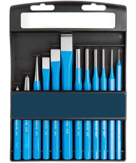 Zestaw wybijaków wybijaki przecinaki punktaki 12 szt.