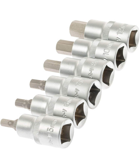 Klucze nasadowe imbus HEX 1/2″ H5-H22 nasadki 12 szt.