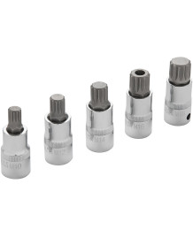 Klucze nasadowe spline XZN M10-M18 1/2" 5 szt.