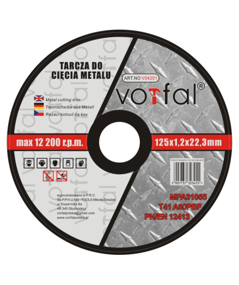 Tarcza do cięcia metalu 125 x 1.2 mm - 1 szt.