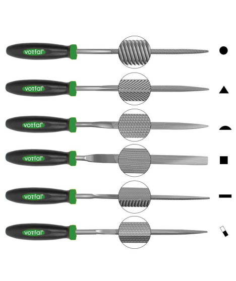 Zestaw komplet pilników pilniki iglaki 6 iglaków