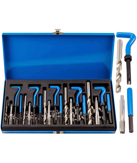 Gwintowniki zestaw naprawy gwintów M5-M12 helicoil 131 szt.