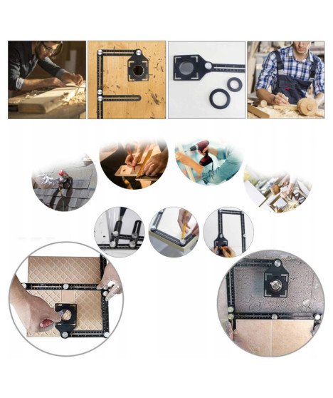 Przymiar znacznik szablon wzornik otworów płytek