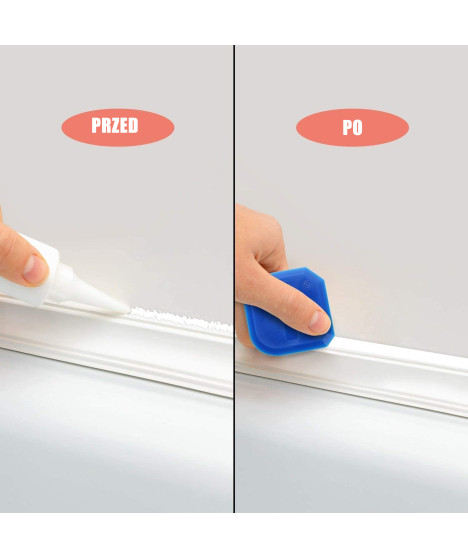 Zestaw aplikator szpachelka do silikonu fug spoin