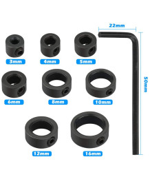 Ograniczniki głębokości wiercenia do wierteł - 8 szt.