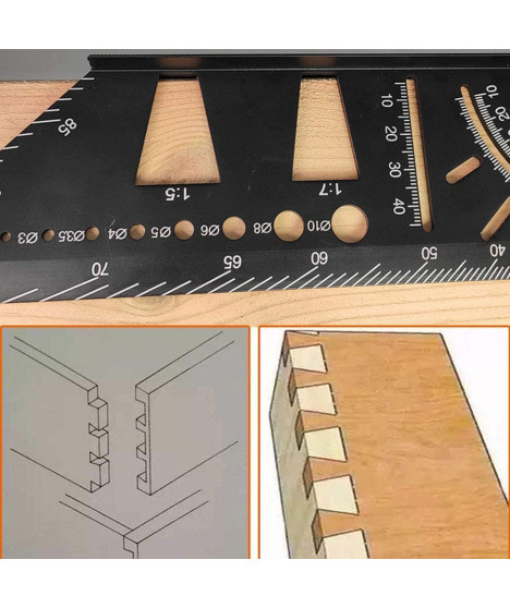 Kątownik stolarski japoński narożnik 45° 3D metal
