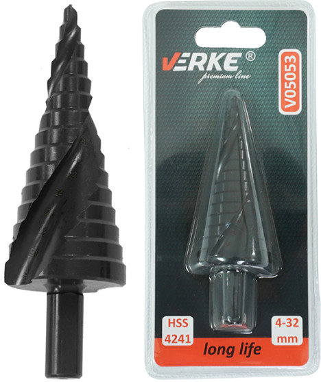 WIERTŁO STOPNIOWE 4-32 MM VERKE PREMIUM LINE