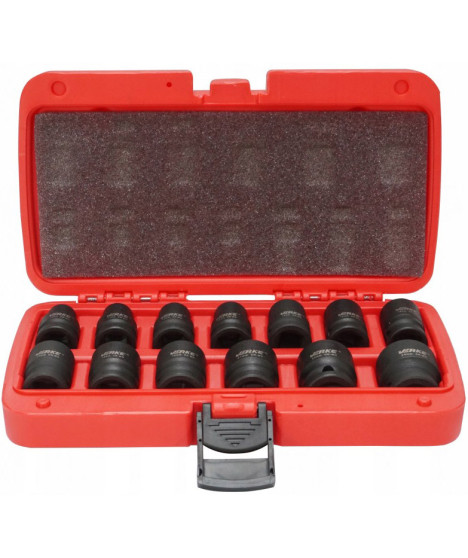 NASADKI UDAROWE KRÓTKIE 1/2", 13 SZT, 10-24 mm VERKE PREMIUM