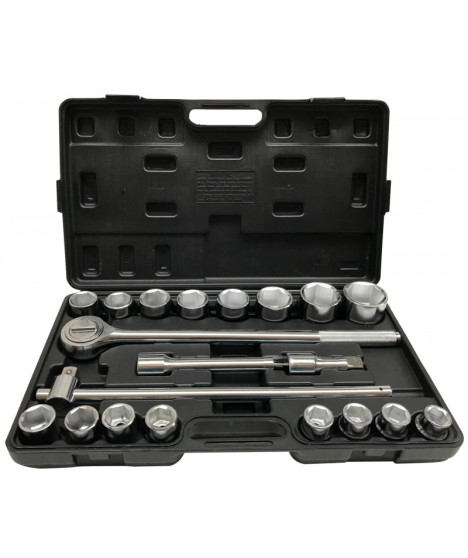 ZESTAW KLUCZY NASADOWYCH 21 SZT 3/4" 6-KĄT. DEGET