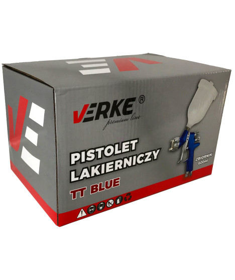 PISTOLET LAKIERNICZY PROFESJONALNY 1,7mm VERKE PRO