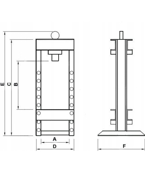 PRASA HYDRAULICZNA 20T TON WARSZTATOWA RĘCZNA