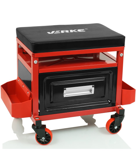 TABORET WARSZTATOWY STOŁEK SIEDZISKO Z SZUFLADĄ