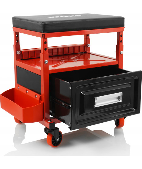 TABORET WARSZTATOWY STOŁEK SIEDZISKO Z SZUFLADĄ