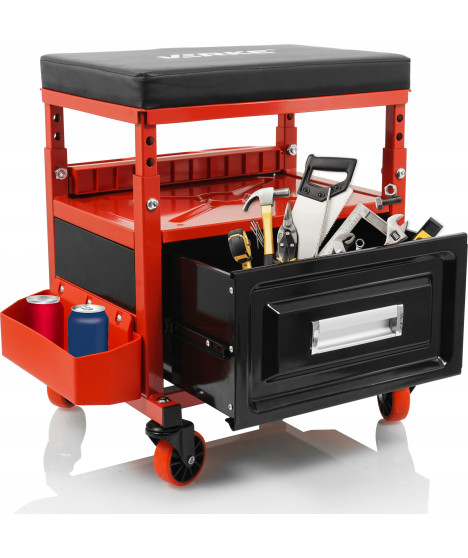 TABORET WARSZTATOWY STOŁEK SIEDZISKO Z SZUFLADĄ