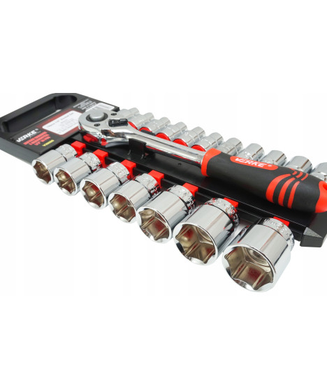 ZESTAW NASADEK Z GRZECHOTKĄ 1/2'' 19 EL VERKE