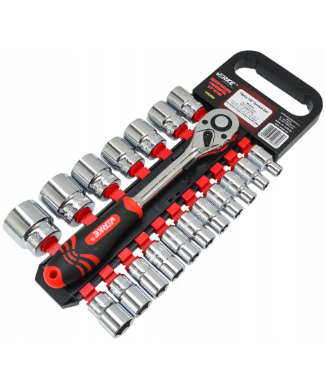 ZESTAW NASADEK Z GRZECHOTKĄ 1/2'' 19 EL VERKE
