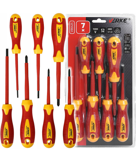 ZESTAW WKRĘTAKÓW IZOLOWANYCH 1000V S2 WKRĘTAKI VE