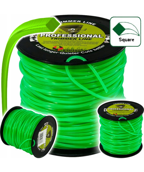 ŻYŁKA TNĄCA DO KOSY KWADRAT 2,4MM 100M MOCNA DEGET