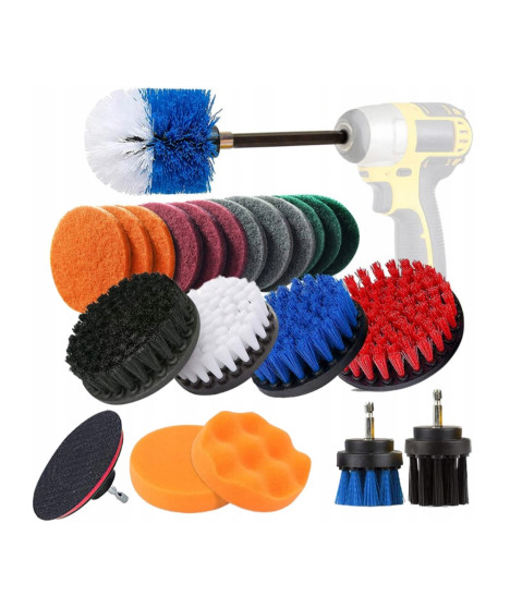 Szczotki sprzątające na wiertarkę wkrętarkę pady 23 szt.