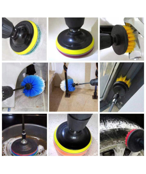 Szczotki sprzątające na wiertarkę wkrętarkę pady 23 szt.