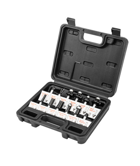 Frezy widiowe, trzpień 8 mm, zestaw 12 szt.