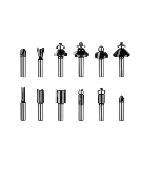 Frezy widiowe, trzpień 8 mm, zestaw 12 szt.