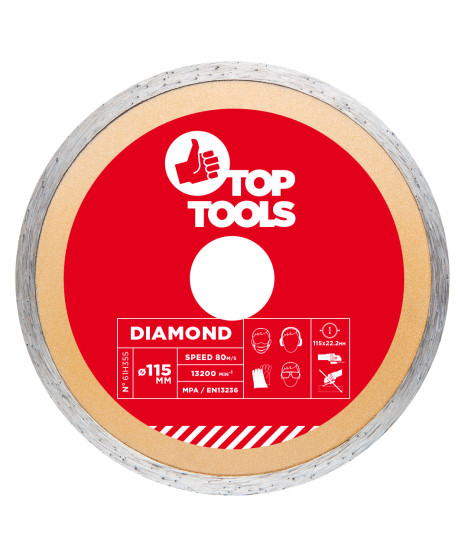 Tarcza diamentowa 115 x 22.2 mm, pełna