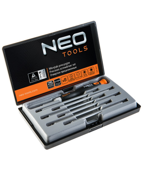 Wkrętaki precyzyjne, zestaw 8 szt., SvCm